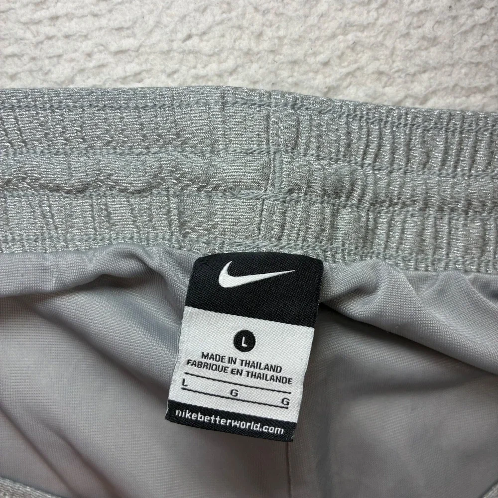 Y2K Nike Baggy Basketball Shorts Men L Gray Silky Loose Drawstring Athletic